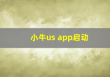 小牛us app启动